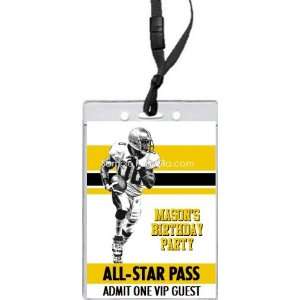  Steelers Colored Football All Star Pass Invitation
