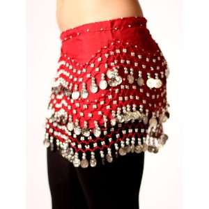  Belly dancing red skirt 