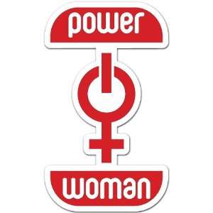  Power Woman Female Sign Car Bumper Sticker Decal 5x3 