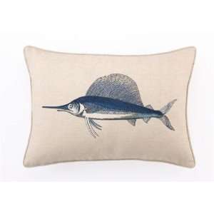  Marlin Embroidered Pillow 14x20