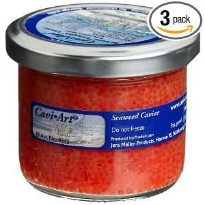 Cavi Art Red Lumpfish Caviar, 3.5 Ounce Glass Jars (Pack of 3)  