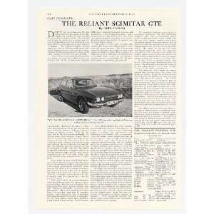  1972 Reliant Scimitar GTE UK Print Ad (13820)