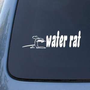 Water Skiing Rat   Boating   Car, Truck, Notebook, Vinyl Decal Sticker 