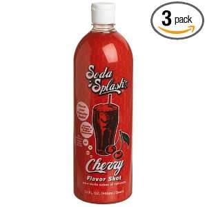 Soda Splash Cherry, 32 Ounce Plastic Bottle (Pack of 3)  