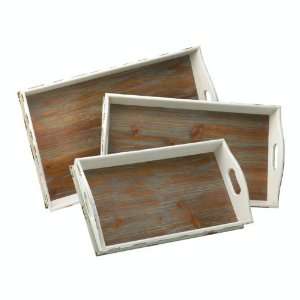  Alder Nesting Trays in Distressed White and Gray