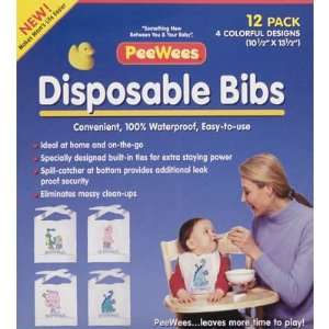  PeeWees Disposable Bibs Baby