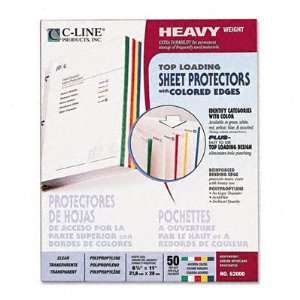  New Poly Sheet Protectors Letter Edge Strip in Five Case 