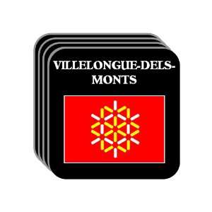   Roussillon   VILLELONGUE DELS MONTS Set of 4 Mini Mousepad Coasters