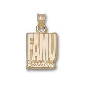  Florida A & M Rattlers FAMU Rattlers Pendant   10KT Gold 