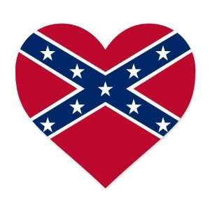  Confederate Rebel Flag Heart car bumper sticker window 