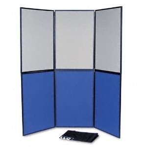  Quartet® ShowIt Six Panel Display System, Fabric, Blue 