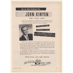  1960 John Kinyon Lecture Tour Harms Witmark Remick Print 