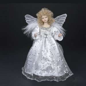  9 Ice Palace White and Silver Sequined Angel Christmas 