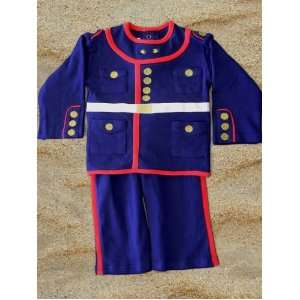5850 2pc Marine Corps Boys Dress Blues Uniform Top and Pant SIZE 3 6 