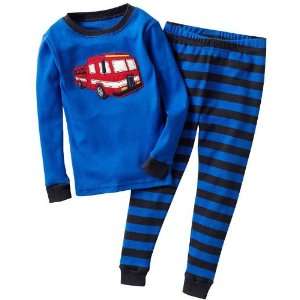 Carters Toddler Boys 2 Piece Long Sleeve Cotton Knit Striped Fire 