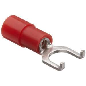 Morris Products 11808 Flange Spade Terminal, Nylon Insulated, Red, 22 
