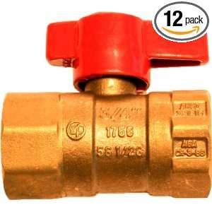 Aviditi 11151 12AVI Gas Ball Valve with Threaded Ends, 3/4 Inch FIP by 
