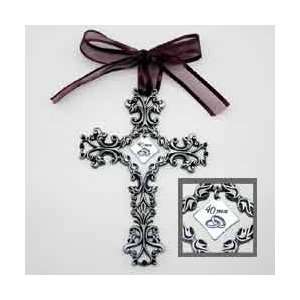 Anniversary Cross Ornament   Beautiful & Traditional 40th Anniversary 