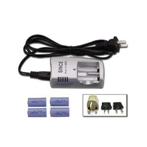   4x 3.7v Cr123a Cr123 17335 Rechargeable Battery & Charger Electronics