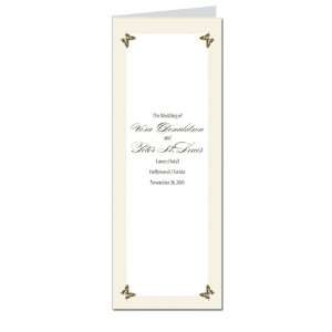  190 Wedding Programs   Butterfly Frame of Four In Cream 