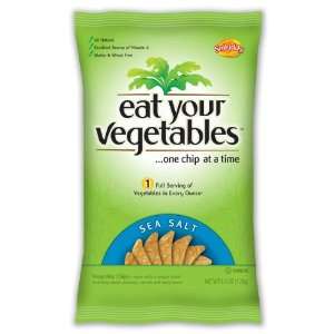 Eat Your Vegetables Sea Salt Veggie Chips, 4.5 ounce (Pack of 12 