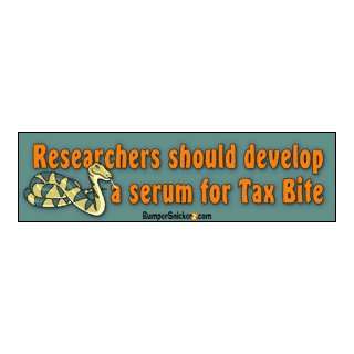   For Tax Bite   funny bumper stickers (Large 14x4 inches) Automotive