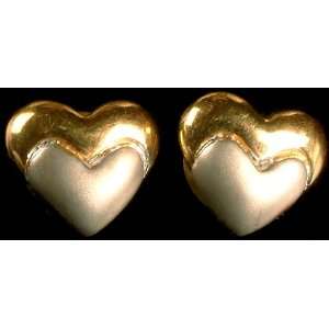  Designer Heart Earrings   18 K Gold 