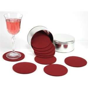  10 Felt Coasters Filzies Red No.1563