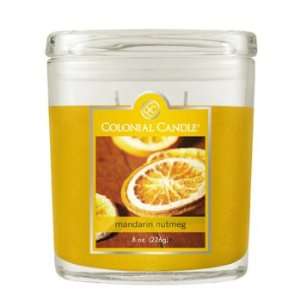   Candle Mandarin Nutmeg Scented Yellow Jar Candles 8 oz