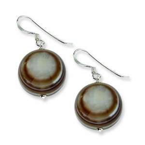  Sterling Silver 16mm Sardonyx Earrings Jewelry