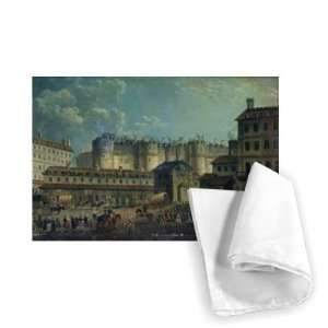  Demolition of the Bastille in 1789 (oil on   Tea Towel 