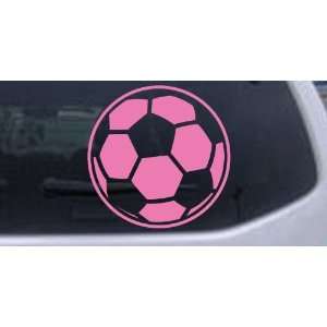 Soccer Ball Sports Car Window Wall Laptop Decal Sticker    Pink 8in X 