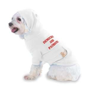 DEMOCRAT AND PATRIOTIC Hooded (Hoody) T Shirt with pocket for your Dog 