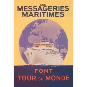 Take a Cruise around the World with Les Messageries Maritimes   12x18 