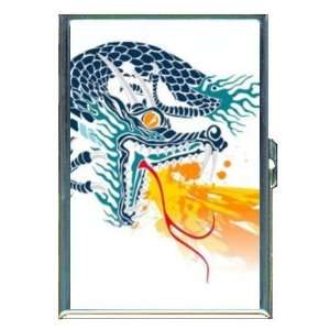 Fire Breathing Dragon Tattoo ID Holder, Cigarette Case or Wallet MADE 