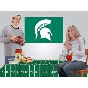  Spartans Game/Tailgate Party Kits Banner & Tablecloth NCAA College 