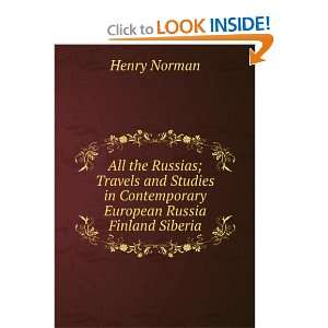   European Russia Finland Siberia Henry Norman  Books