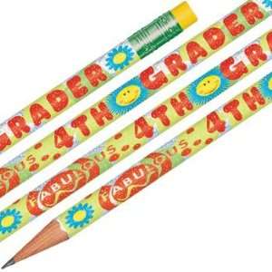  Fancy Foil 4th Grader Pencils   144 pencils per order 