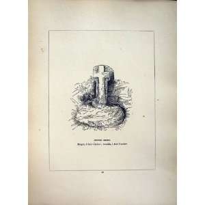  1856 Sennen Green Cross Cornwall Blight Old Print