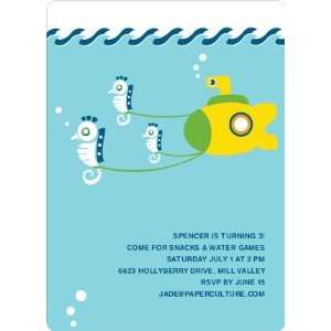  Seahorses & Submarine Invitation