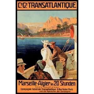  Marseille Algiers Cruise Line   Poster (12x18)