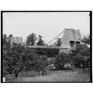  Old chain bridge,Newburyport,Mass.,first suspension bridge 