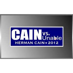  Anti Obama Cain Vs. Unable Hope Design Vote Election Decal 
