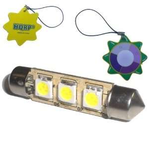 HQRP 42mm Festoon 3 LEDs SMD LED Bulb White for for Car Auto Vehicle 