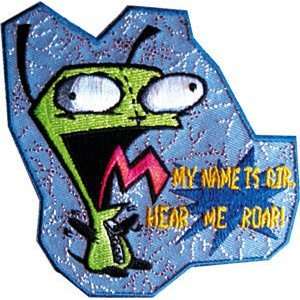  Invader Zim my name Gir hear me roar iron on patch 