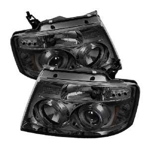   F150 04 08 Version 2 Halo LED Projector Headlights Smoke w/ FREE BULBS