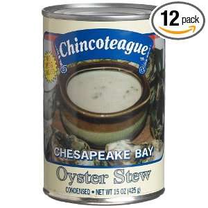 Chincoteague Seafood Oyster Stew, 15 Ounce Cans (Pack of 12)