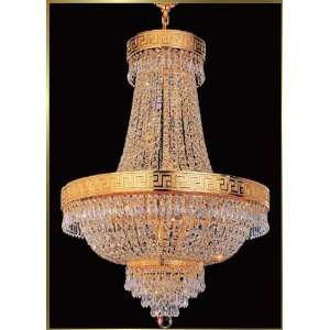 Small Crystal Chandelier , VI 3099, 12 lights, 24Kt Gold, 20 wide X 