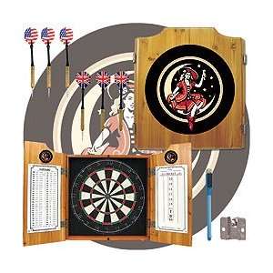  Miller Girl in the Moon Dart Cabinet Includes Darts/Board 