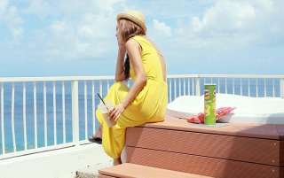 Women Deep U Neck Bare Backless Casual Maxi Long beach Dress yellow 